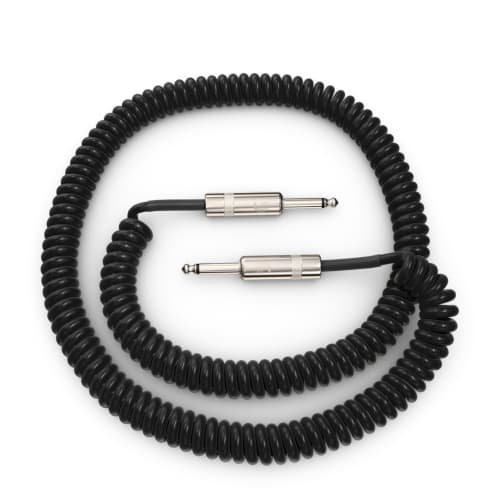 D'Addario Custom Series Coiled Instrument Cable (9.1m S-S) PW-CDG-30BK