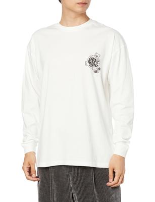 [IMPROVES] [SIDEWAYSTANCE] Long Sleeve FAT Bear Print T-Shirt