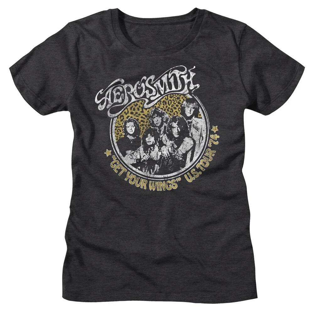 Aerosmith Get Your Wings US Tour 74 Women s T Shirt Rock Band Merch 4XL