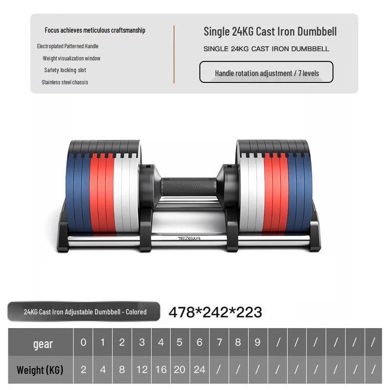 Yimai Cast Iron Quick Adjustable Dumbbell