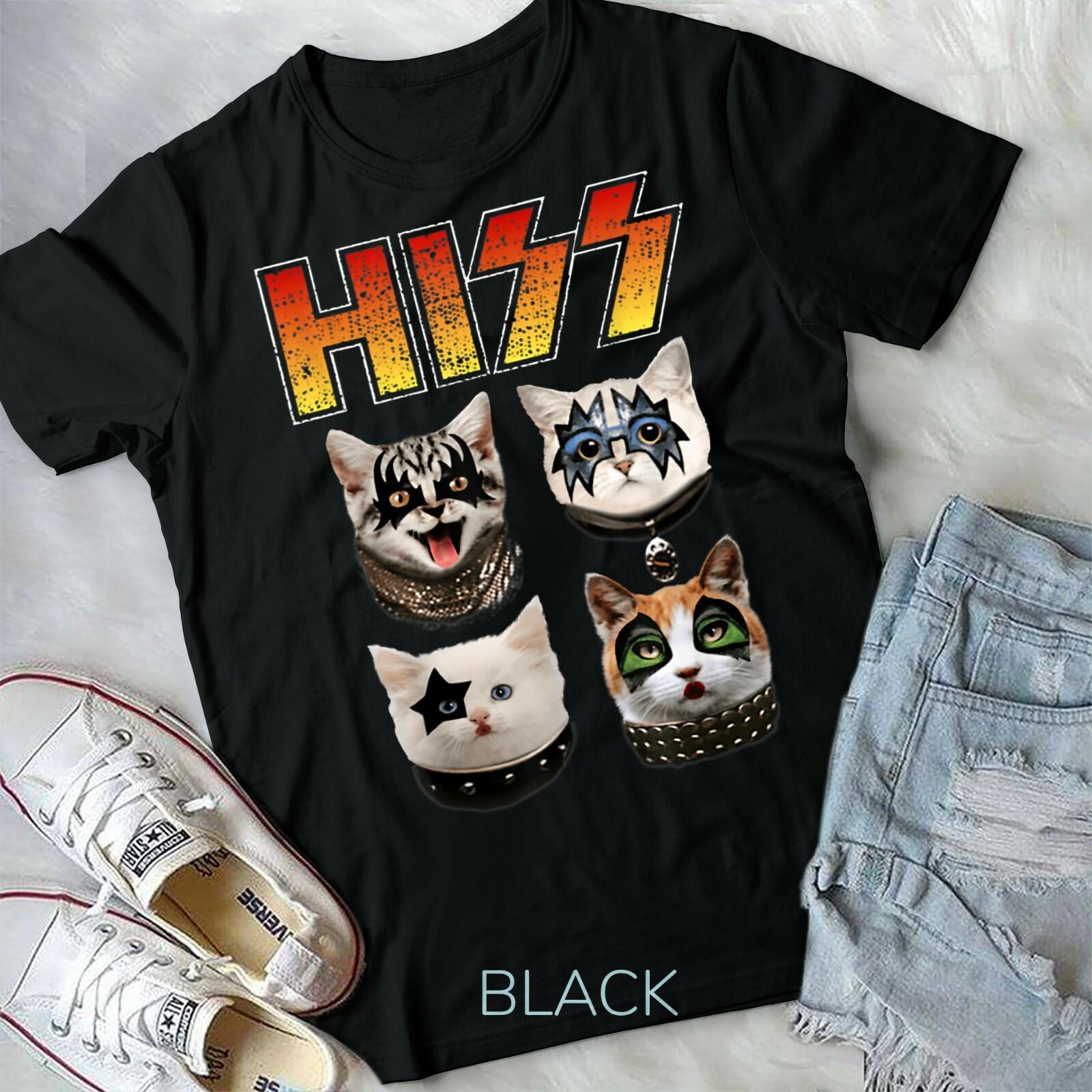 Hiss Funny Cat Lover Unisex Form T-shirt S