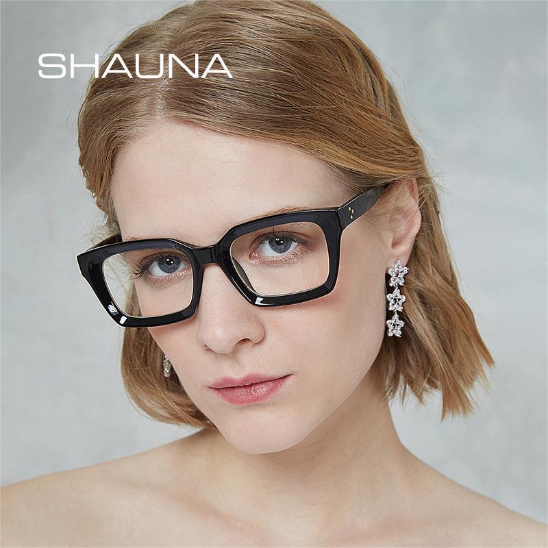 SHAUNA Classic Nail Women Square Glasses Frame