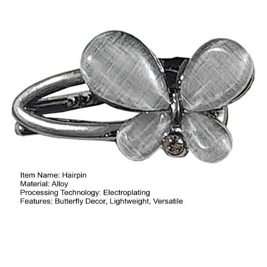 Girl Hairpin Butterfly Decor Easy To Wear Hair Clip Side Bang Hair Organizer Clip Festival Events Cosplay Hair Accessory