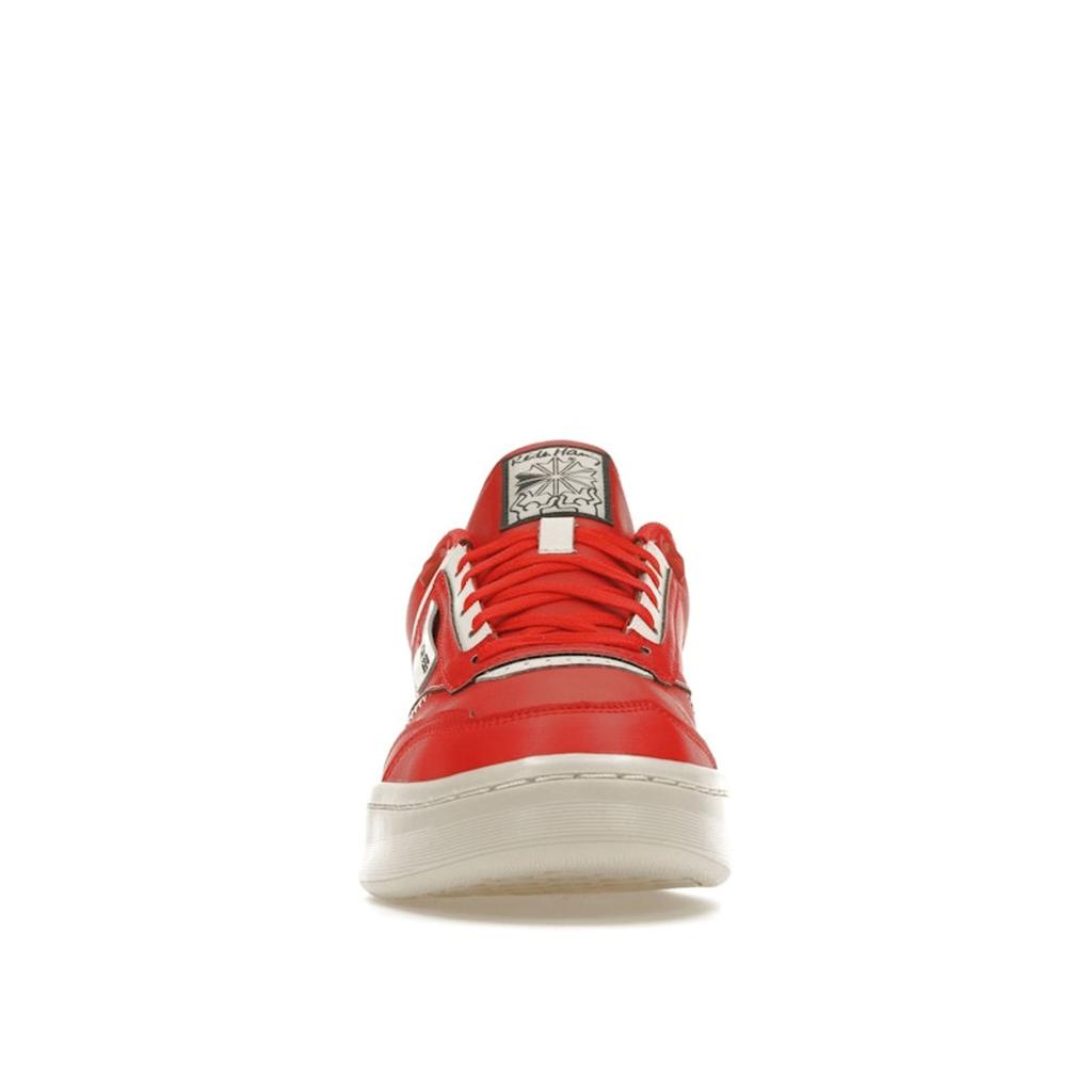 Reebok Keith Haring X Club C Legacy Three-Eyed Smiling Face Unisex Sneakers Red Instinct-Red Chalk GZ1459