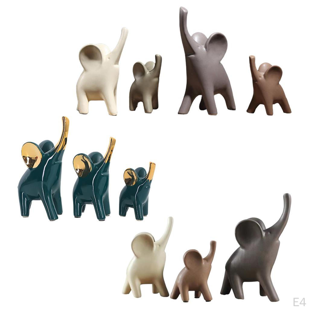 3 Piece / 4 Ceramic Sculpture, Hand Craft, Animal Statue, Creative Ornament, Figurine, Home,