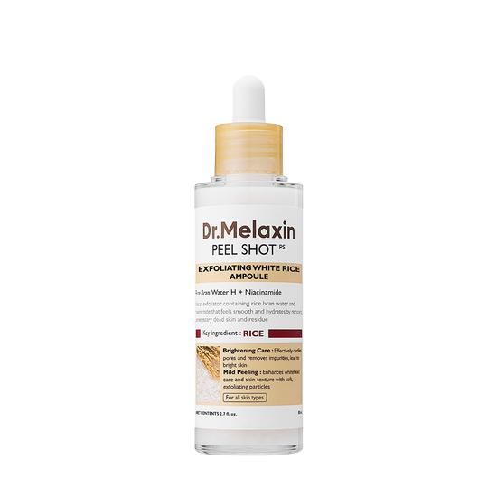 Dr. Melaxin „Peel Shot” Ampulă de Orez Gel Exfoliant Gommage 80 ml – Orez Alb / Orez Negru