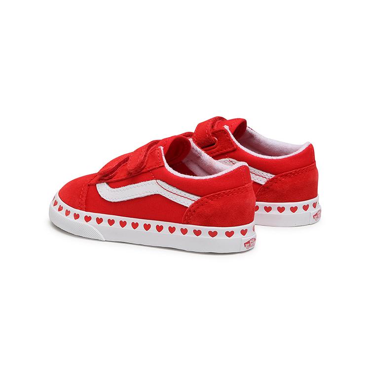 Vans Old Skool Series Comfortable Versatile Low-Top Walking Shoes Baby Shoes Red VN0A38JN30V