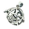 Silber Eins 925 Sterlingsilber Gamelan-Kugel Pentagramm Anhänger Top für Männer, Größe A4