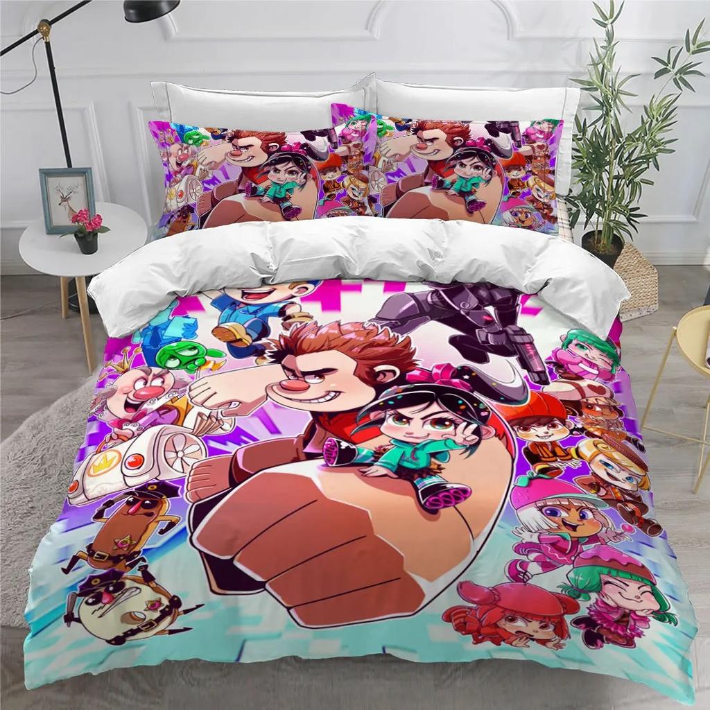 Wreck-It Ralph Quilt Pillowcase Duvet Cover Set Hd Comforter Cover For Kids Bedding Sets Bedclothes Bedroom Decor