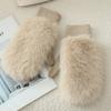 Women's Fashion Imitation Rabbit Fur Windproof Gloves Soft Thick Warm Winter Warm Gloves Lining Full Fingers Gloves Winter