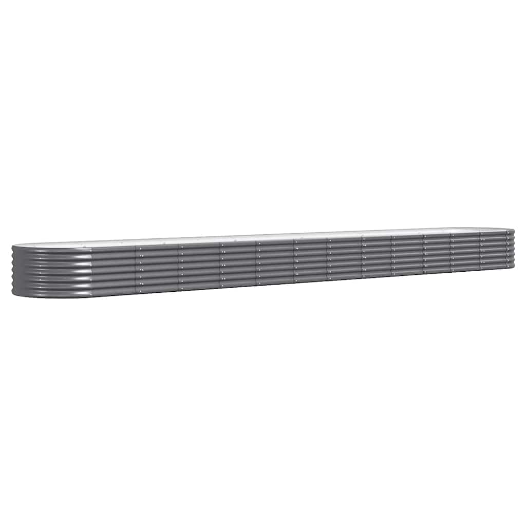 Raised Garden Bed Galvanized Steel 512 X 80 X 36 Cm Anthracite Gray