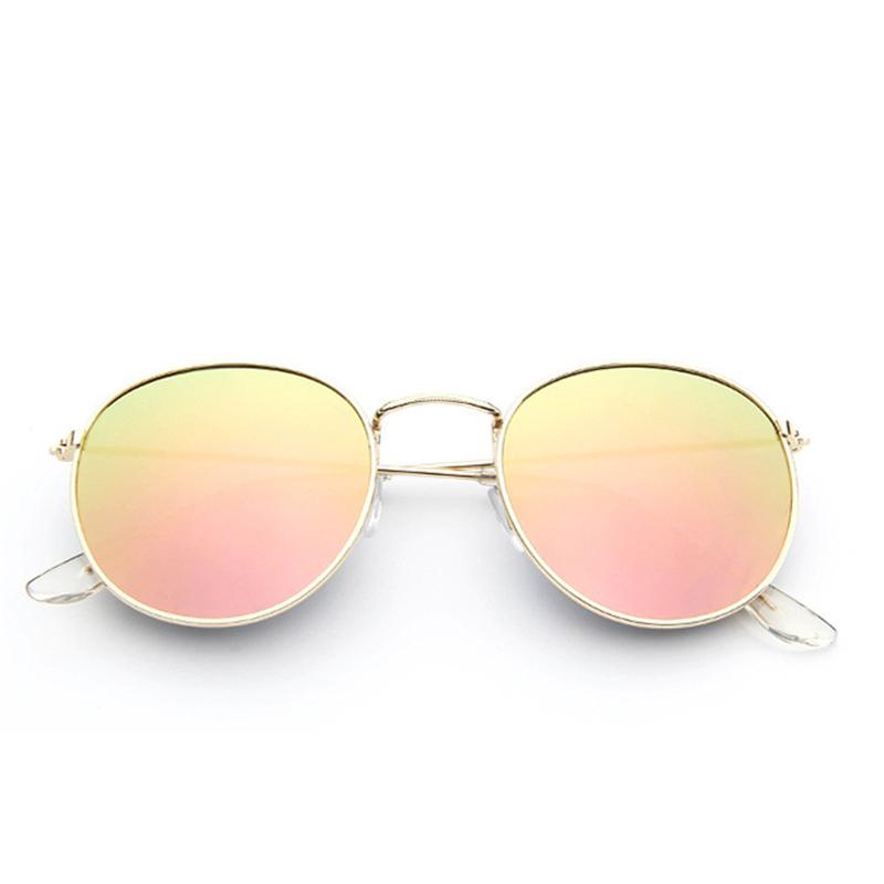 Luxury Vintage Round Sunglasses Women Designer Fashion Mirror UV400 Sun Glasses For Lady Eyewear Female Brand