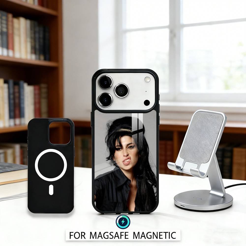 

Legardary Singer A-Amy W-Winehouse Phone Case For iPhone17,16,15,14,13,12,Pro,Max,Magnetic For Magsafe Wireless Charging iPhone17Pro