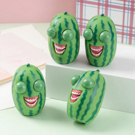 1/2/3 Stück Popping Eye Wassermelone Quetschspielzeug Angst Stressabbau Wassermelone Kneten Sensorisches Spielzeug Weicher Stressball Cartoon Frucht Fidget