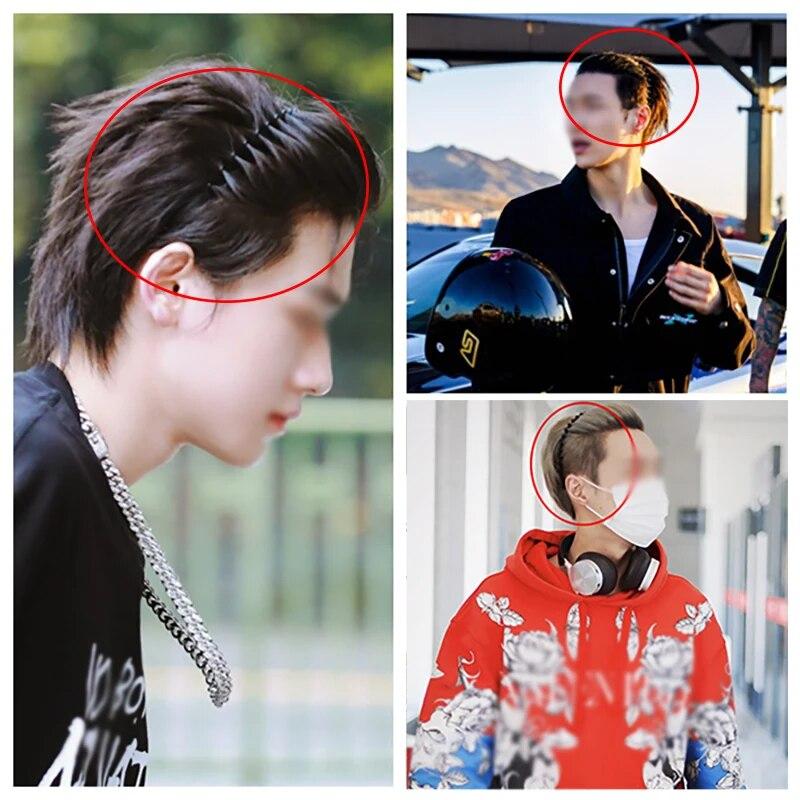 3pcs Men's Hair Hoops Simplified Korean Fashion Wash Face Anti Slip Head Hoops Sports Invisible Hair Clips Women's Hair Hoops