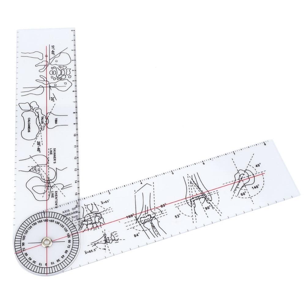 3pcs White Spinal Goniometer 8inch 3-Piece Goniometer Kit Goniometer Set  Physical Recuperation