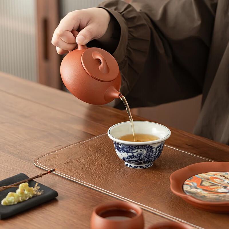 Dunhuang Portable Tea Set with Dry Tea Mat