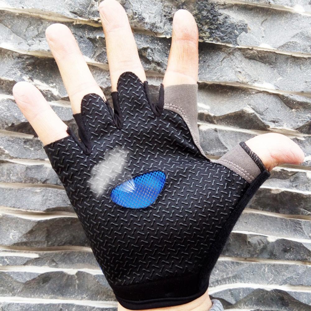 Half-finger Gloves Outdoor Cycling Sports Summer Sun Protection Yoga Driving Shock Absorption Non-slip Silicone Disc Mesh Breathable Design