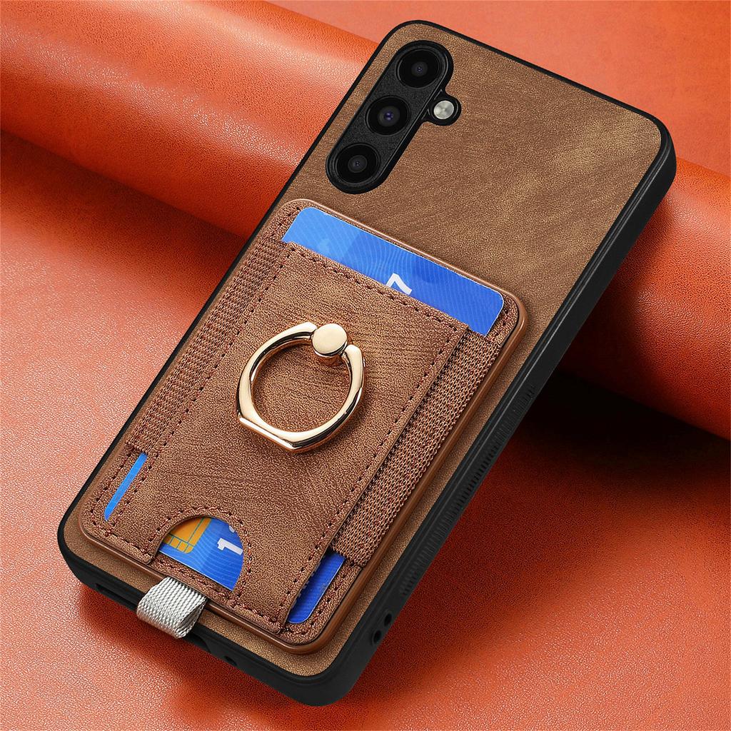 2 in 1 Detachable Magnetic Cards Solt Leather Case For Samsung Galaxy A55 A35 A54 A24 S23 S24 Ultra S22 Plus S21 FE Ring Holder