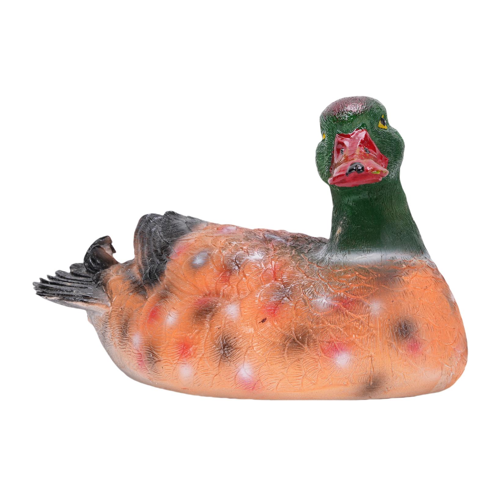 

Floating Resin Duck Figurine Colorful Lifelike Exquisite Resin Floating Duck Statue for Pond Fountain Decor