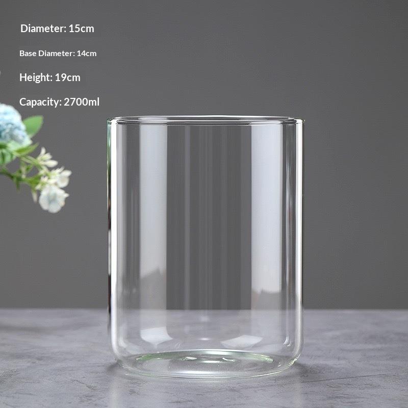 Micro Landscape Glass Bottles with Cover Fresh Green Succulent Moss Bottle Glass Vase Glass Terrarium Bonsai Home Desktop Decor