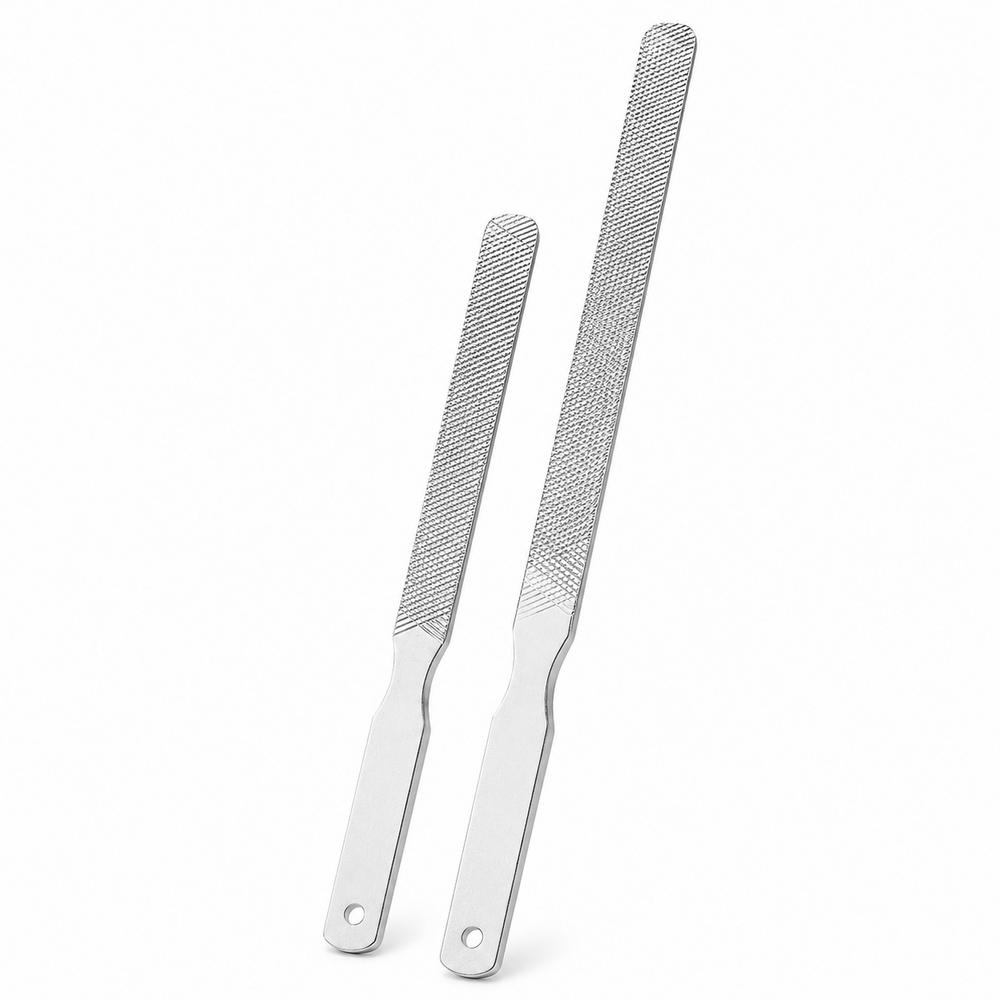 Ript Stainless Steel Nail File 2-Piece Set (1 Set) Silver