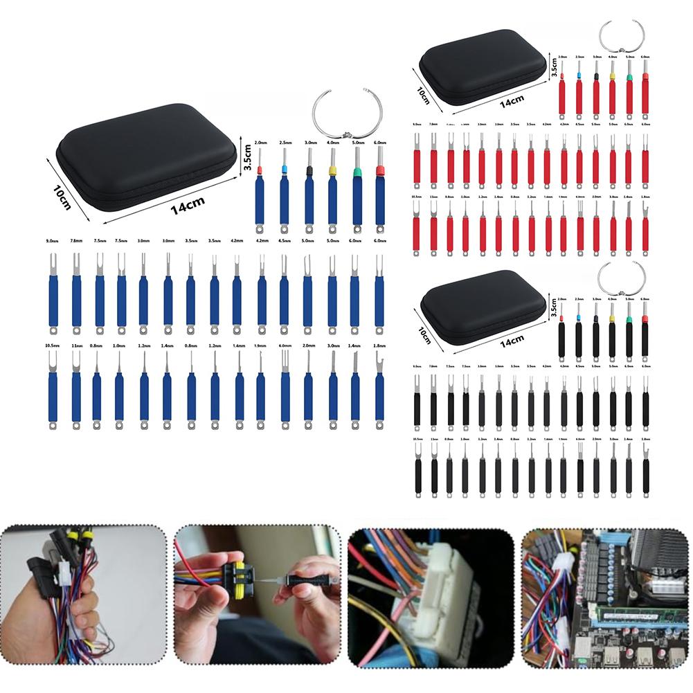 36 Pieces Car Terminal Removal Tool Set Case Pin Extractor Tool Release Electrical Wire Connector Puller Terminal Ejectors