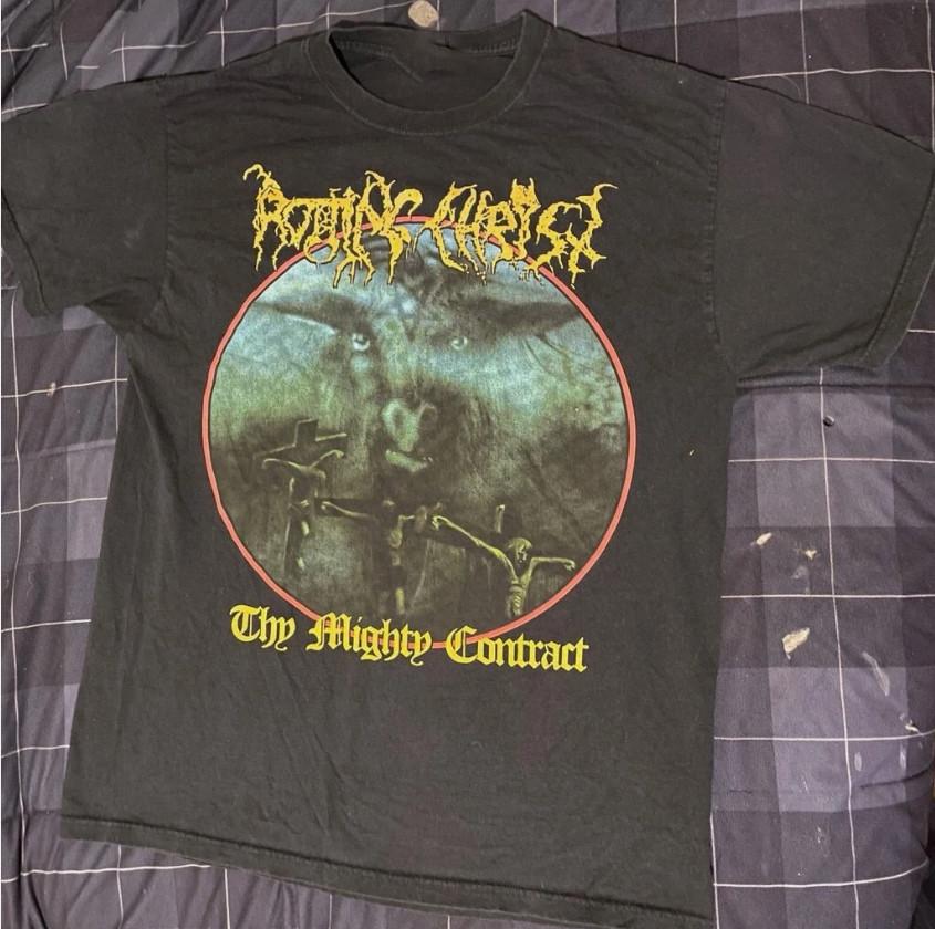 

HOT New Rotting Christ Mighty Contract 1998 Christmas Gift Unisex S5XL Shirt Unisex T-Shirt XXXL