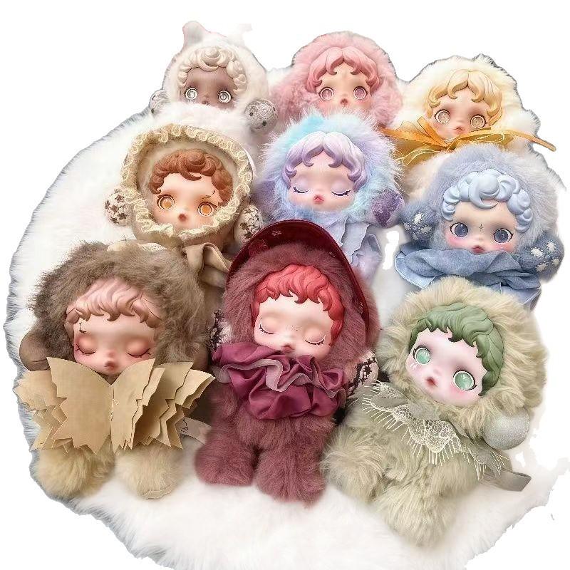 Pop Mart Winter SKULLPANDA Light Weave Garden Serie Silikon Gesicht Plüsch Anhänger Blind Box