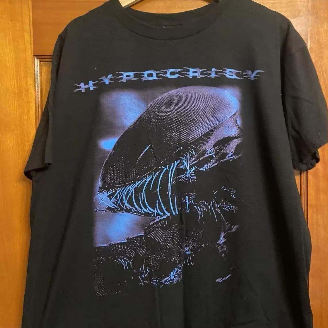 

2025 Short Sleeve Vintage Hypocrisy The Final Chapter Shirt Black Unisex Size S To 4X LUnisex Women European American Y2k Cotton 4XL