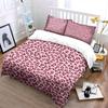 "Pink Leopard Print Decor Set" Soft Skin-Friendly Bedding Set Includes 1 Duvet Cover And 2 Pillowcase Gift