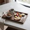 Rectangle Shape Serving Plate Smooth Polished Food Tray Practical Wooden Platter Kitchen Table
