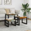 Tables gigognes 3 pcs Bois de récupération massif