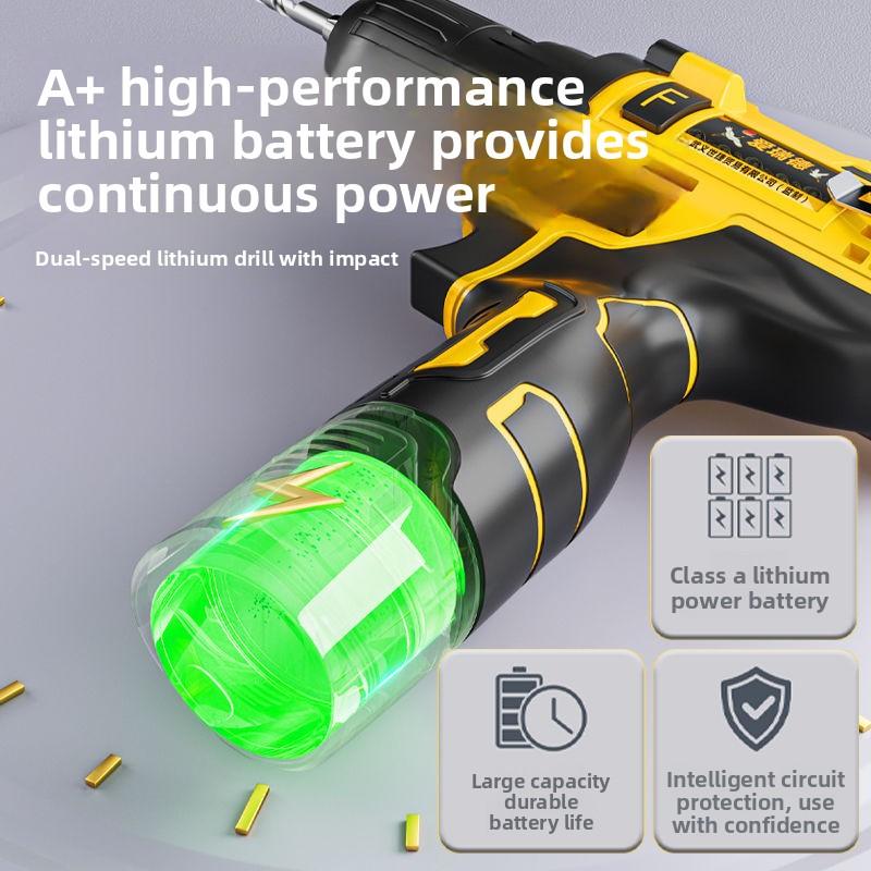 Electric Drill Toolbox Full Set of Household Tools Set Combined Hardware Maintenance Electric Screwdriver