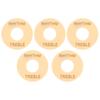 5PCS Cream+Gold Letter Toggle Switch Washer Plastic Guitar Switch Ring  Electric Guitar