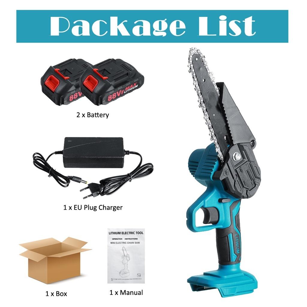 New 6inches Cordless Straw Saw Pruning ChainSaw Garden Tree Logging Trimming Power Tools Compatible 18V Battery