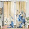 2pcs  2D plane printing Contemporary Curtains Abstract Art Floral Marble Polyester (without rod) Versatile All Perfect for