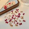 50 Pcs Mix Colorful Cute Bow Ribbon Resin Nail Art Decorations 3D Butterfly Nail Charm Jewelry Fashion DIY Accessories Manicure