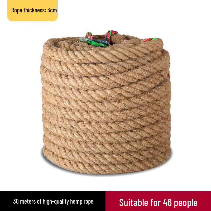 

Juns Heavy-Duty Tug-of-War Jute Rope with Steel Core