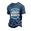 Men's Casual Loose Fit Short Sleeve T-Shirt Labor Day Printed Top Comfortable Cotton Blend Crew Neck Tee