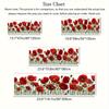 1 Stück rustikaler Stil lebendiges rotes Mohnblumen-Muster rutschfester waschbarer Teppichläufer für Eingangsbereich, Wohnzimmer, Schlafzimmer & Terrasse