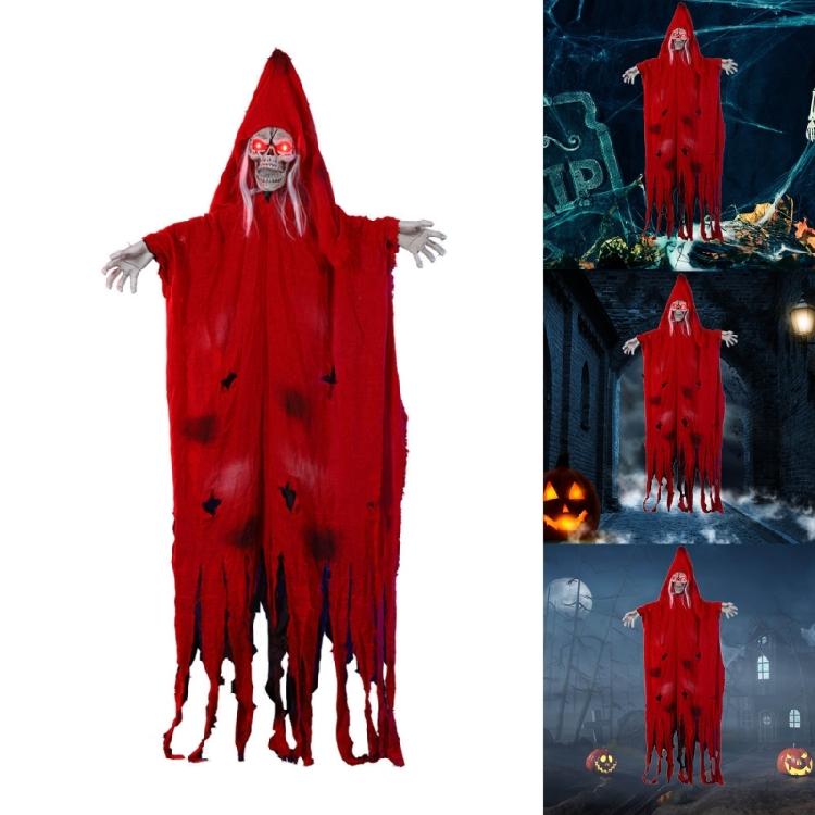 Halloween Hanging Decors Scary LED Skull Hanging Skull Haunted House Props Scary Skull Seasonal Festival Home Decors
