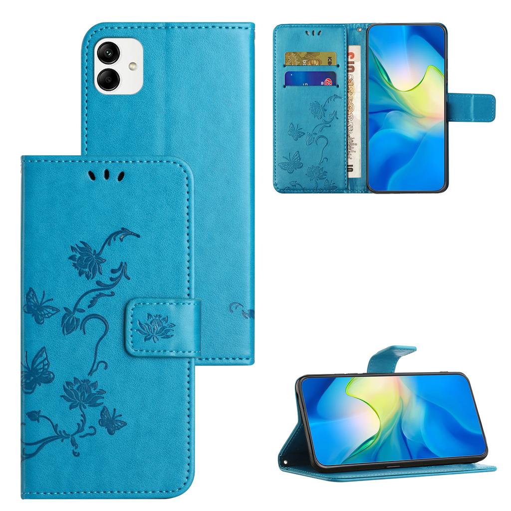 For Samsung Galaxy A05 4G Case Imprinted PU Leather Wallet Folding Stand Phone Cover