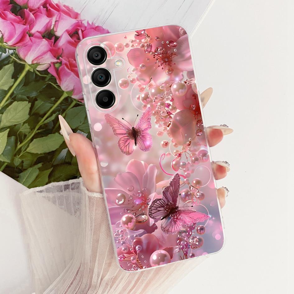 Silicone Case For Samsung Galaxy A16 Cover SM-A165F New Colorful Flower Soft Phone Case For Samsung A16 A26 A36 A56 5G Protector