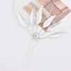 Alloy Peacocks Leaf Hair Stick Hairpieces with Rhinestones Thai Ethnic Hair Ornament Daily Hairstyle Embellishment