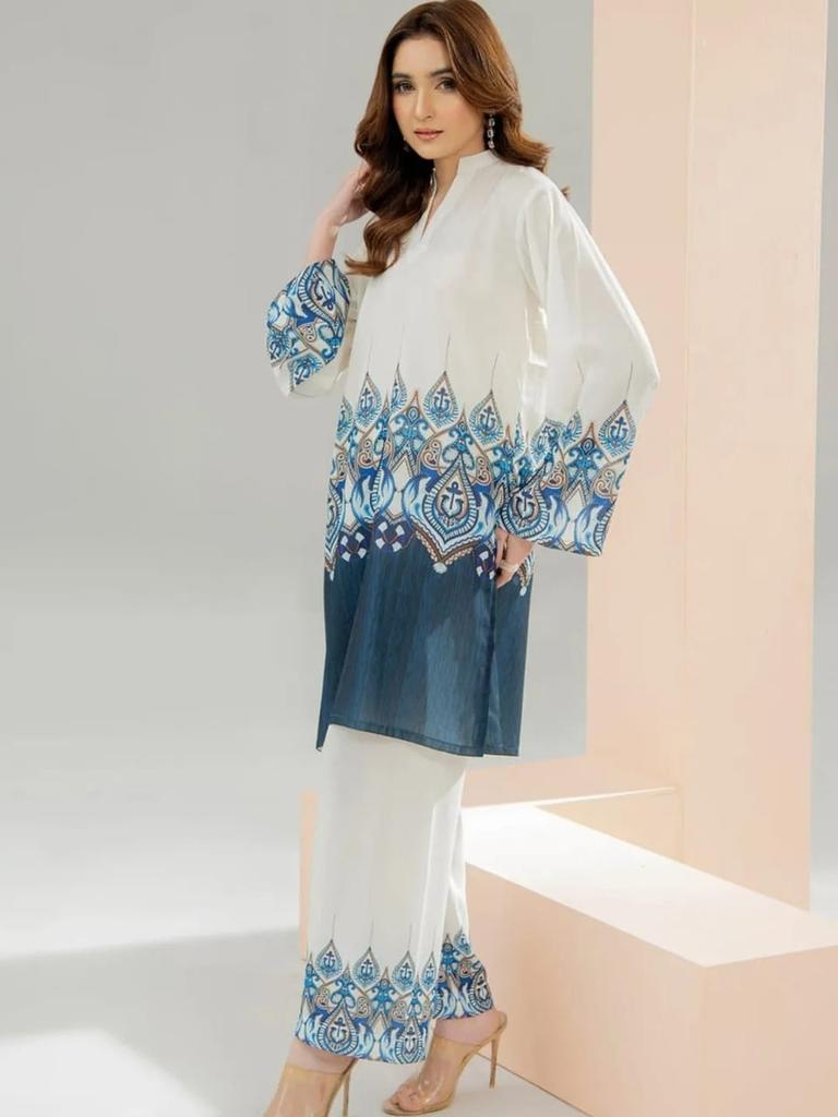 Women Designer Top Tunic Cotton Kurta Pant Cord Set Indian Bollywood Party Wear Kurti