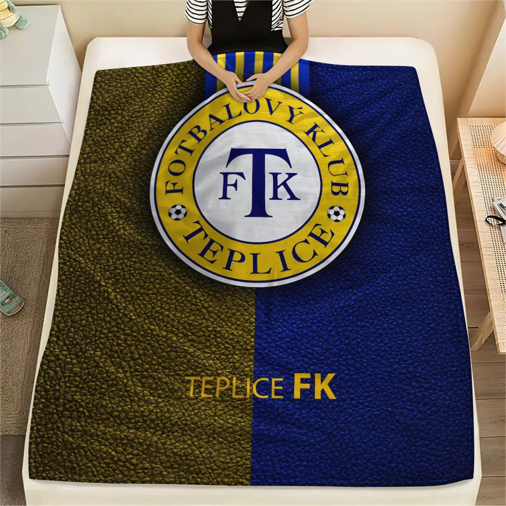Teplice Football Club  Print Flannel Blanket, High quality Comfortable for All Seasons, Home Decor, Warmth and Comfort