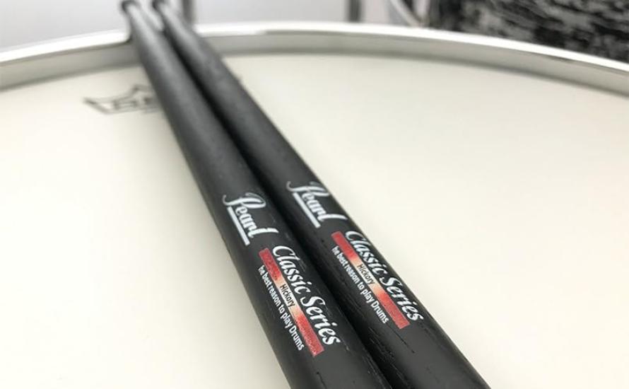 Pearl Hickory Drumsticks, Black Lacquer, 7HBC