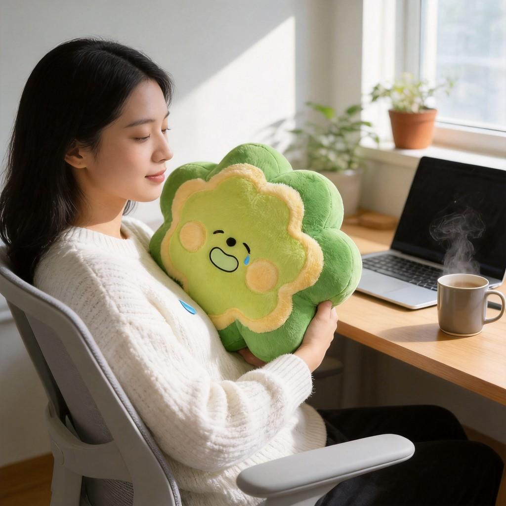 Creative Cute Gourd Plush Pillow With Comforting Soft Toy For Home And Office Decor