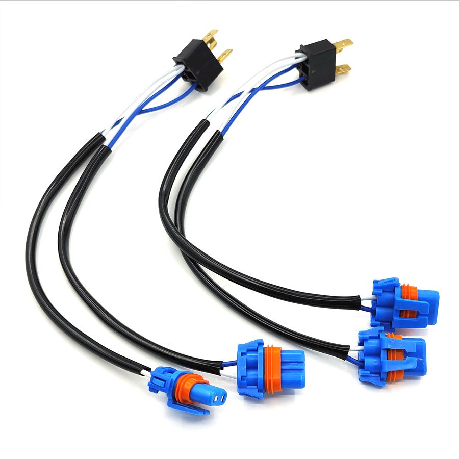 

H4 to 9006 / 9005 Headlight Bulb Conversion Sockets Wiring Harness 100w 2pcs